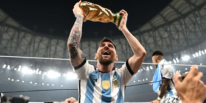 Most Liked Instagram Post:' Messi Celebrating World Cup Victory